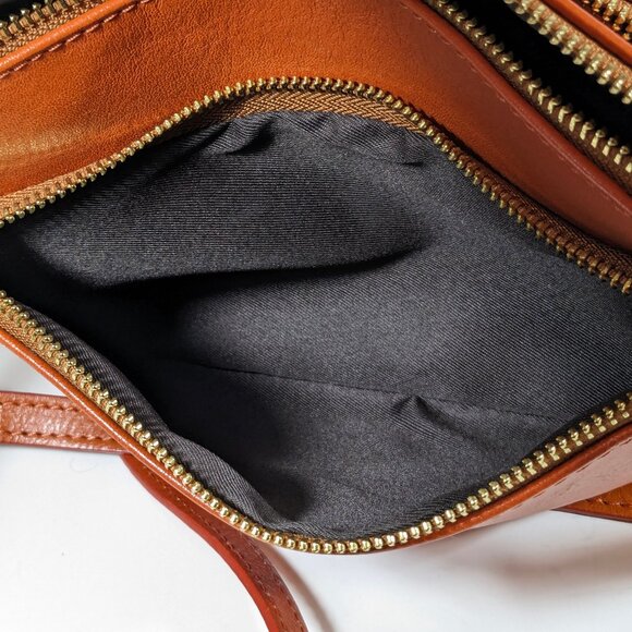 Divina Firenze Genuine Leather Crossbody Bag Made In Italy - Picture 13 of 14